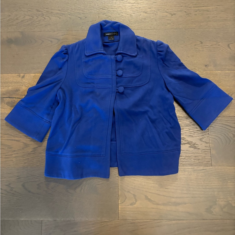 Great Plains blue 3/4 jacket Size medium EUC ret $125USD